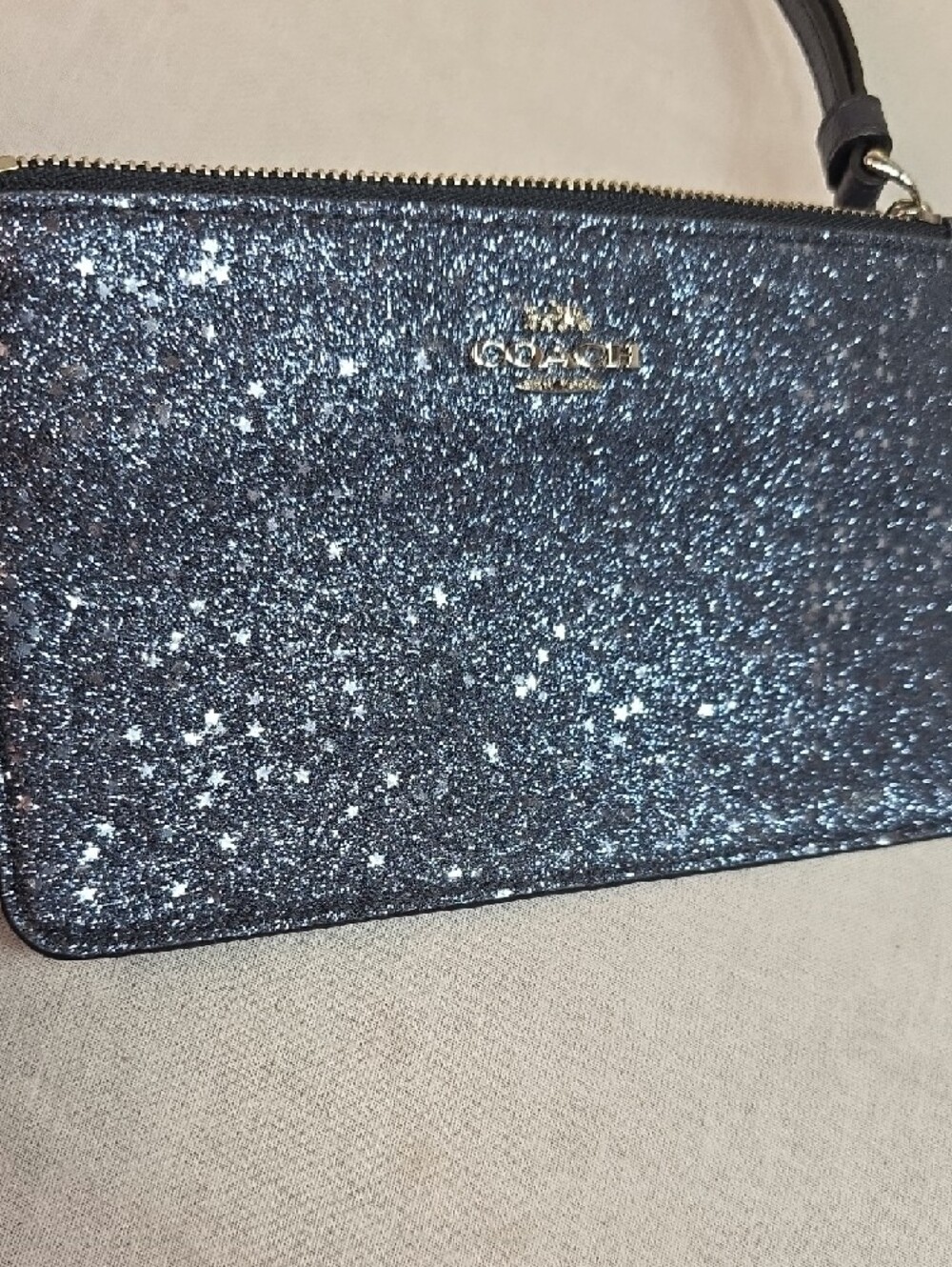 Coach Glitter Star Wristlet in Midnight Blue - Picture 8 of 8